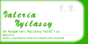 valeria nyilassy business card